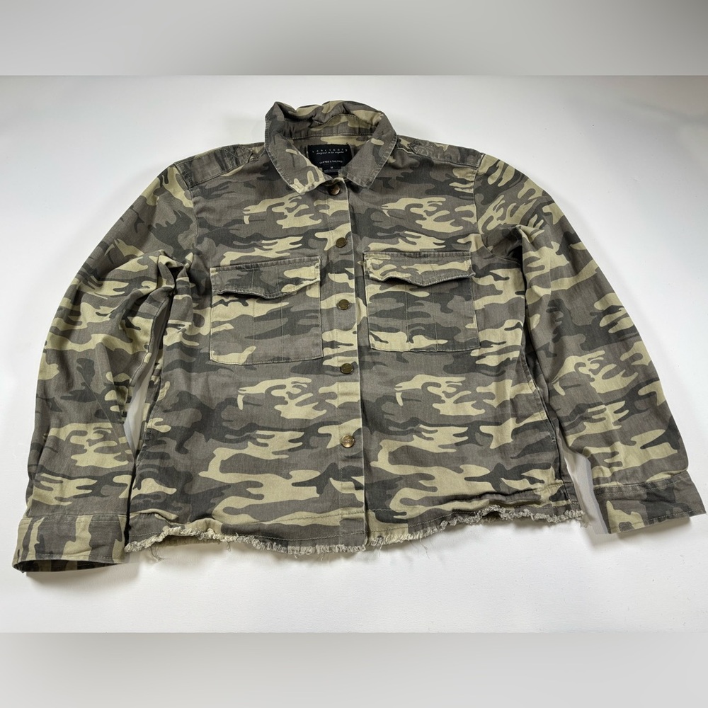 Sanctuary Green Camouflage Utility Jacket